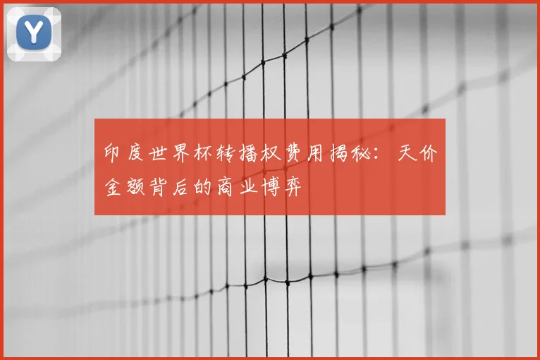 印度世界杯转播权费用揭秘:天价金额背后的商业博弈